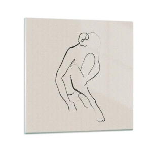 Quadro su vetro - Schizzo intimo - 30x30 cm