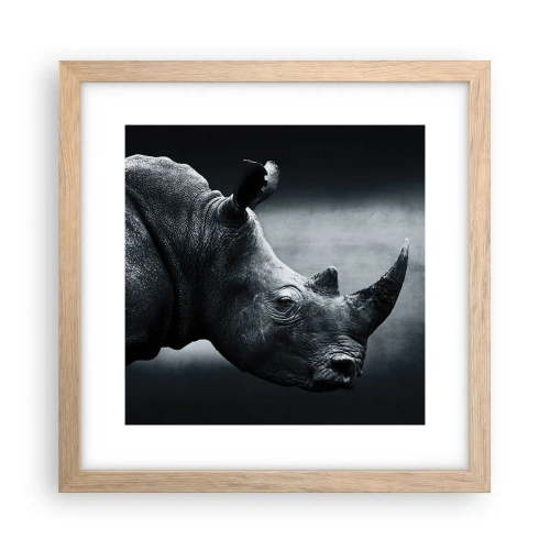 Poster in cornice rovere chiaro - Profilo destro - 30x30 cm