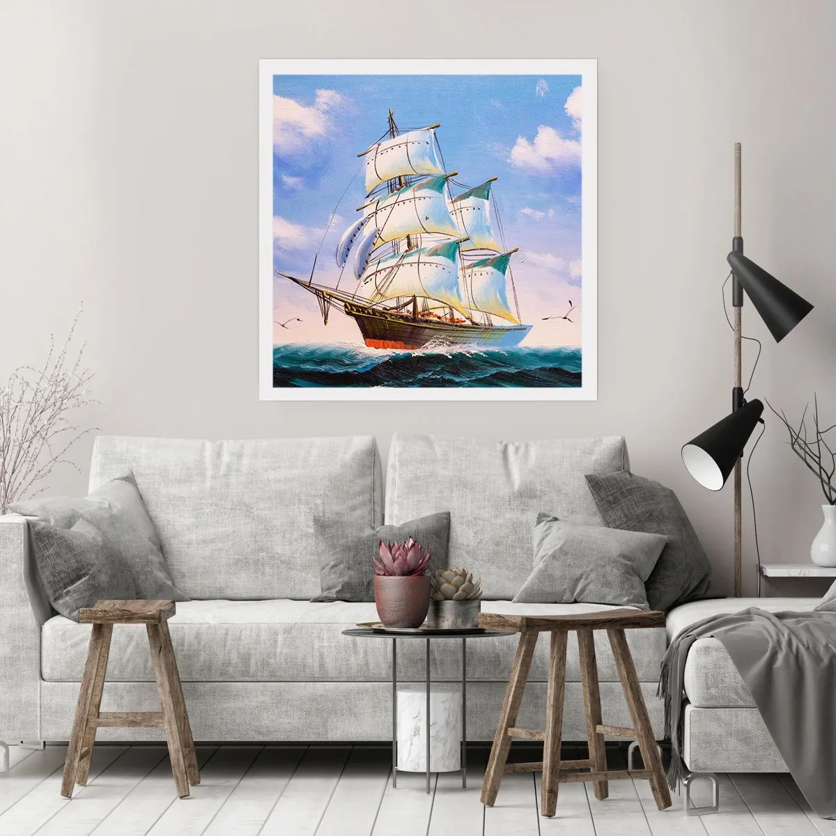 Poster - Con orgoglio nel vento - 40x40 cm