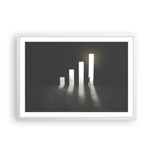 Poster in cornice bianca - Successo - impressione - 70x50 cm