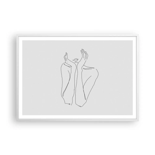 Poster in cornice bianca - Quello che sognano le ragazze - 100x70 cm