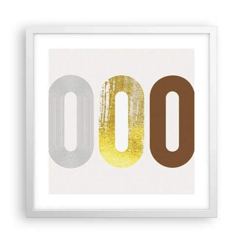 Poster in cornice bianca - Ohh! - 40x40 cm