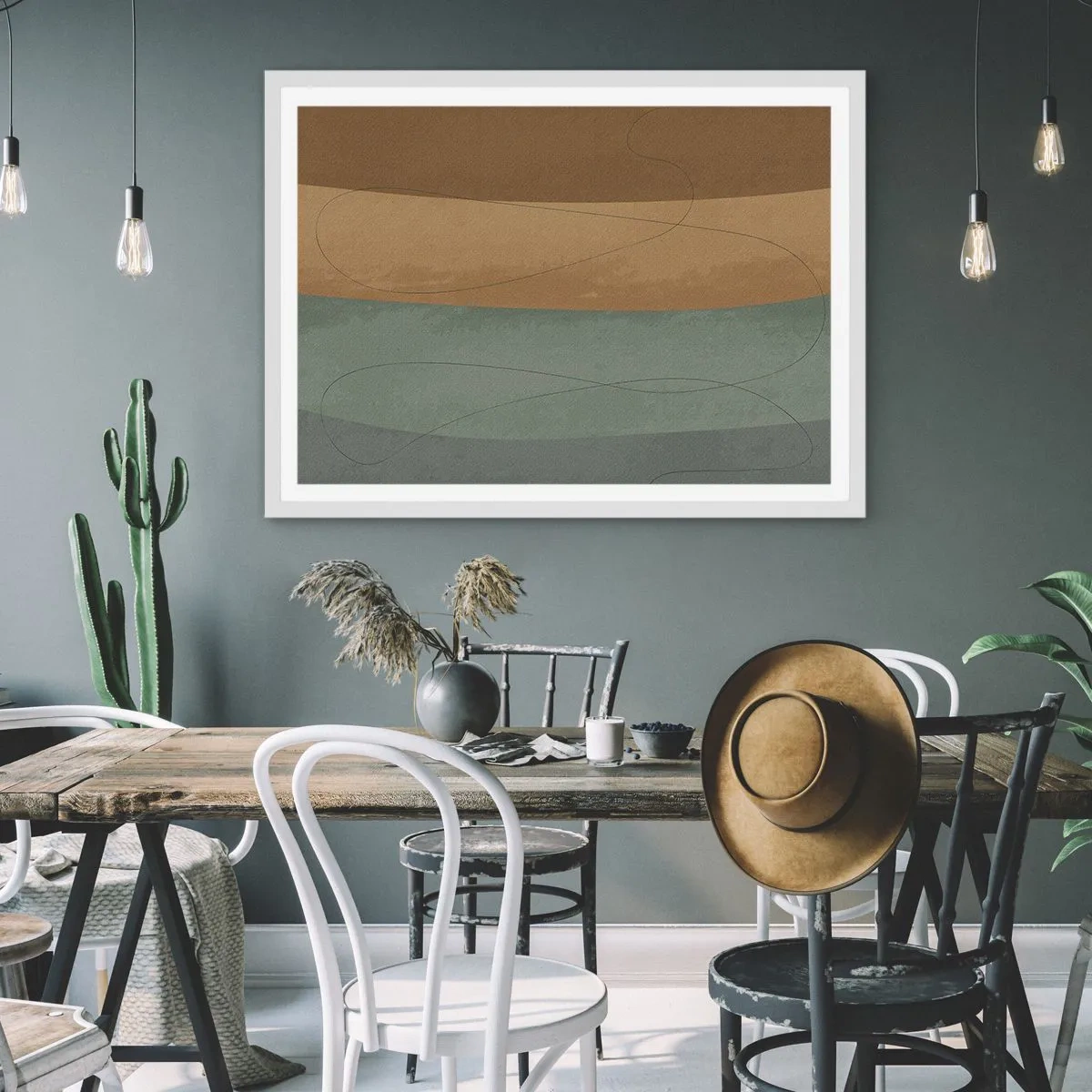 Poster in cornice bianca - Composizione orizzontale - 100x70 cm