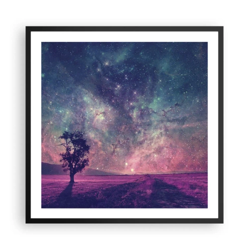 Poster in cornice nera - Sotto un cielo magico - 60x60 cm