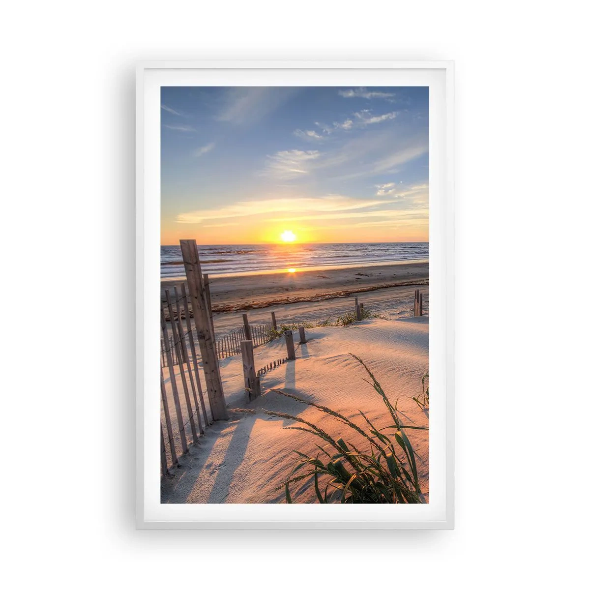 Poster in cornice bianca - Luci e ombre del vento - 61x91 cm