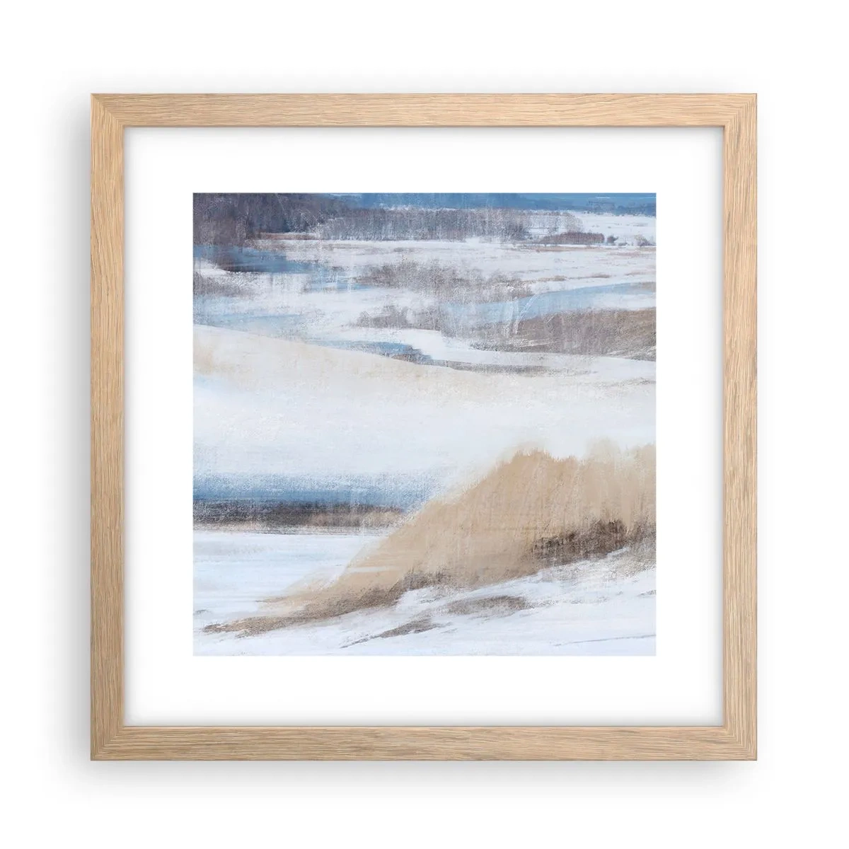 Poster in cornice rovere chiaro - Composizione invernale - 30x30 cm