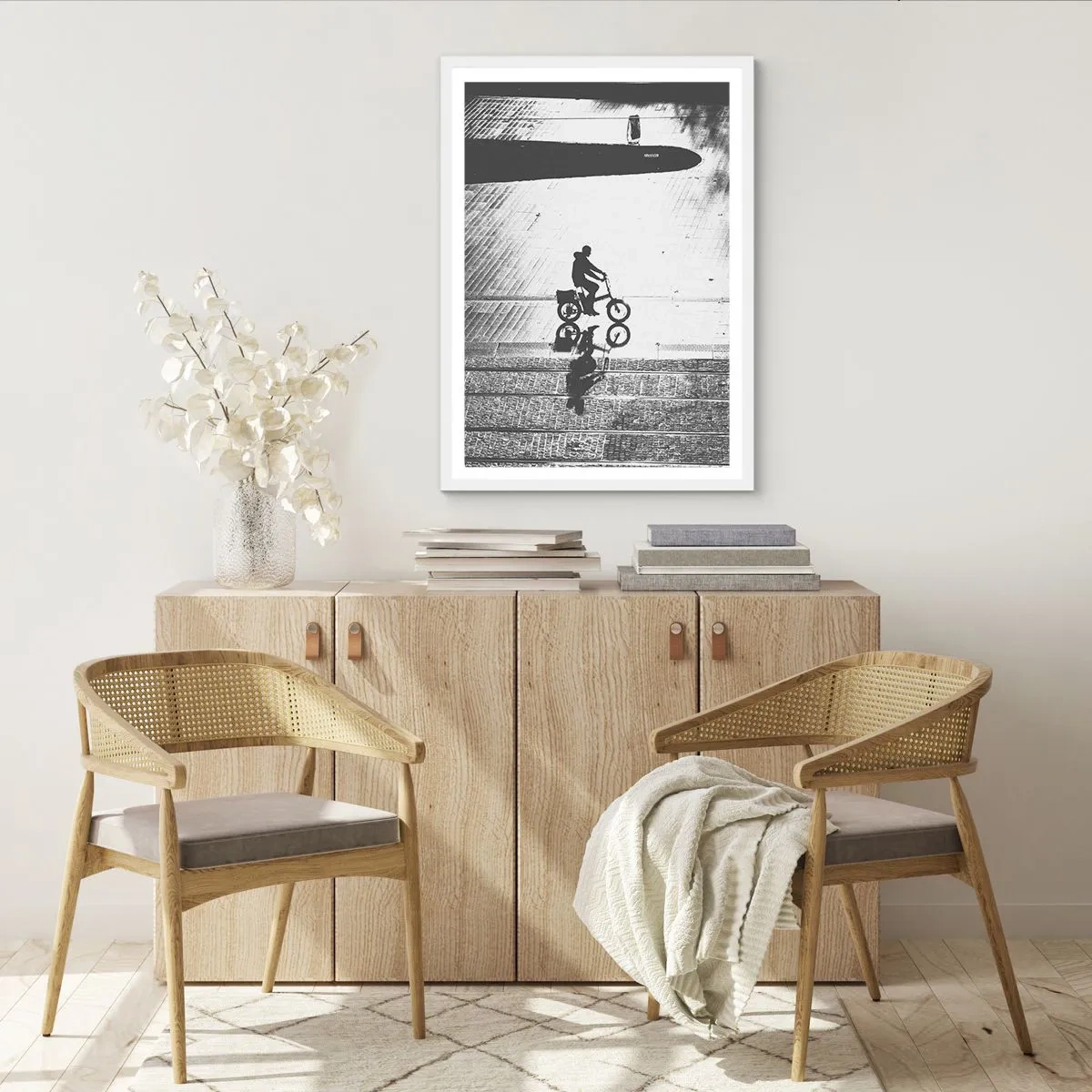 Poster in cornice bianca - Avanti, attraverso la città - 70x100 cm