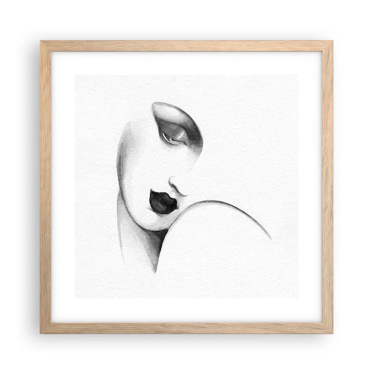 Poster in cornice rovere chiaro - Nello stile di Lempicka - 40x40 cm
