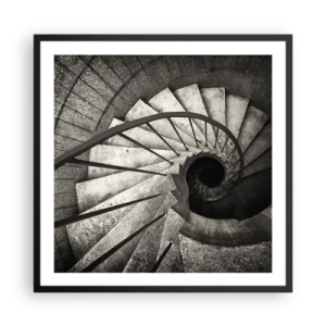 Poster in cornice nera - Salire e scendere - 60x60 cm