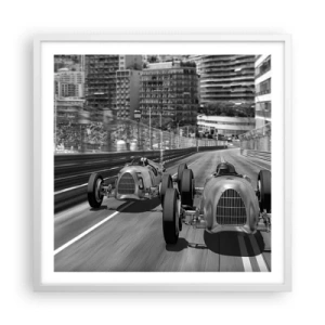 Poster in cornice bianca - Tanto tempo fa a Montecarlo - 60x60 cm