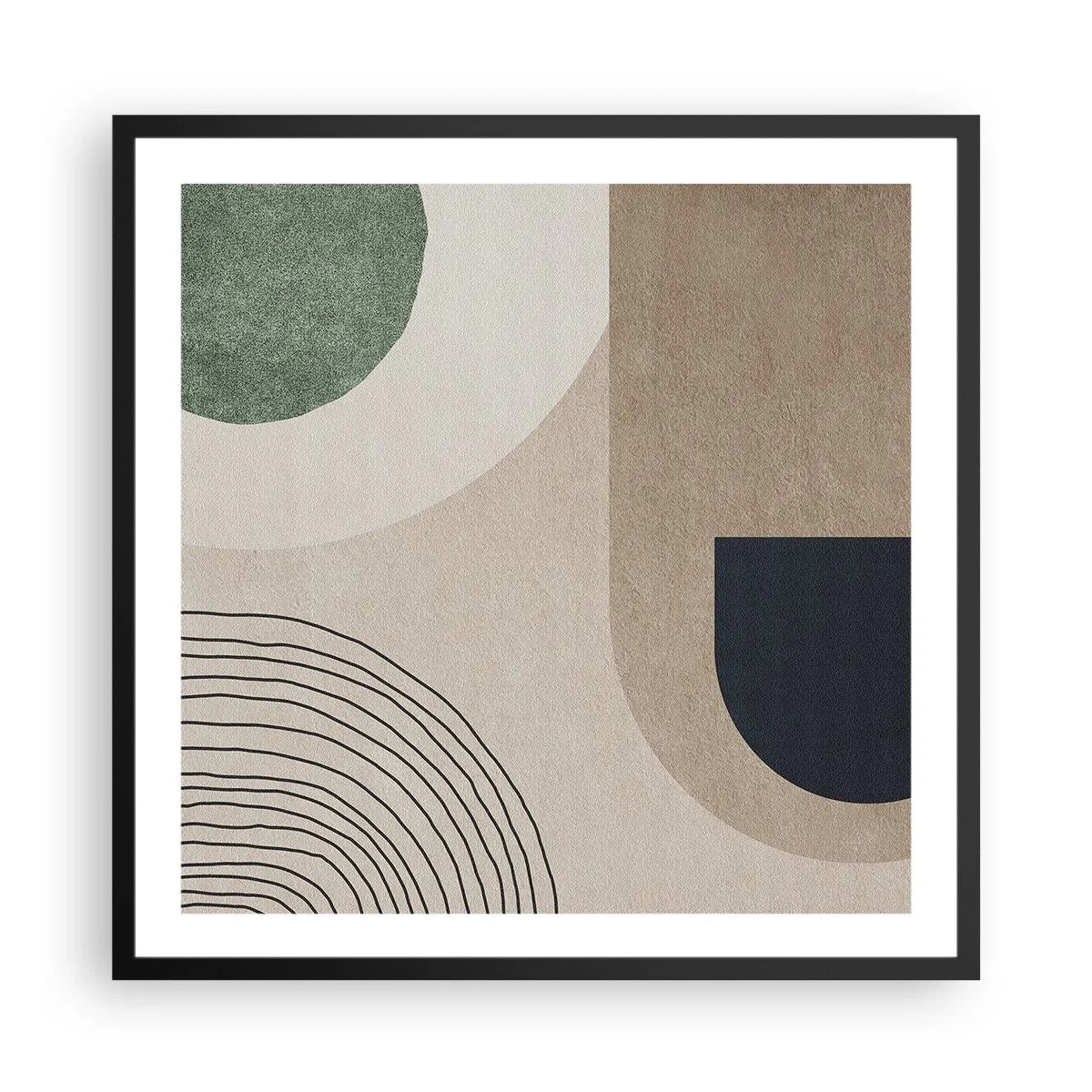 Poster in cornice nera - La mitezza dell'ovale - 60x60 cm