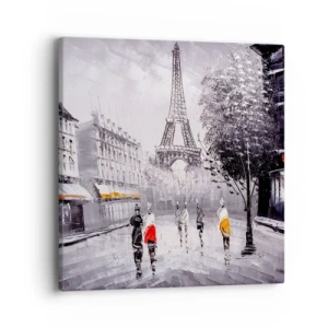 Quadro su tela - Stampe su Tela - Passeggiata a Parigi - 40x40 cm