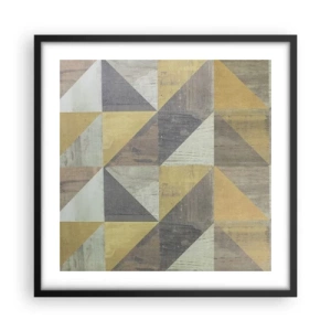 Poster in cornice nera - Secondo i triangoli - 50x50 cm
