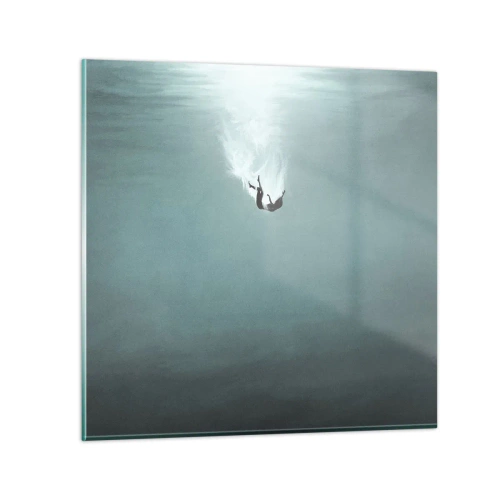 Quadro su vetro - Nell'abbraccio dell'oceano - 50x50 cm