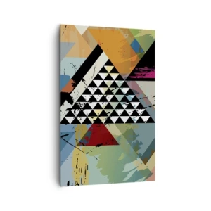 Quadro su tela - Stampe su Tela - Una composizione astratta di forme geometriche e colori. - 80x120cm - Come è semplice - Decorazione murale moderna per soggiorno e camera da letto ARTTOR