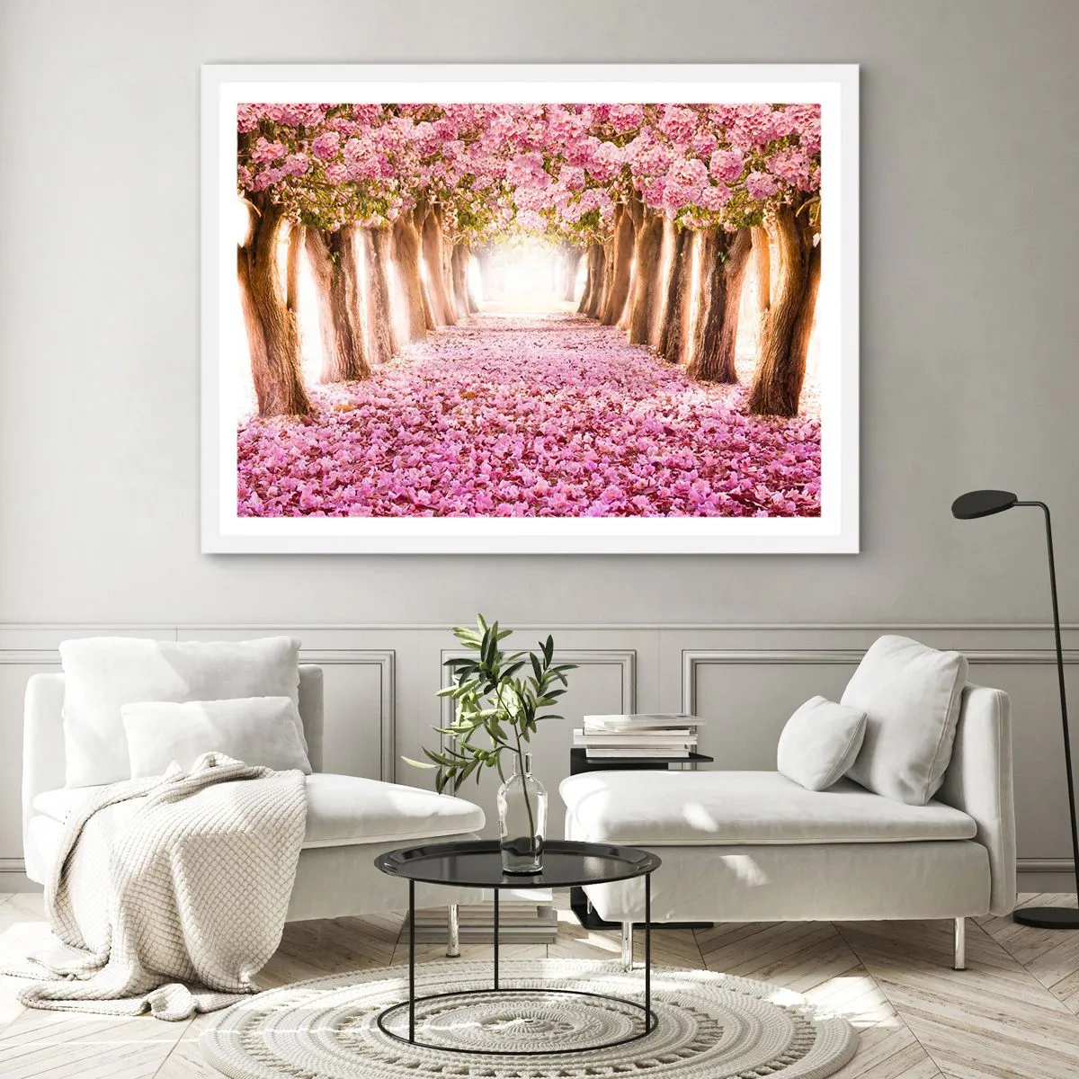 Poster in cornice bianca - La strada verso il paradiso - 40x30 cm
