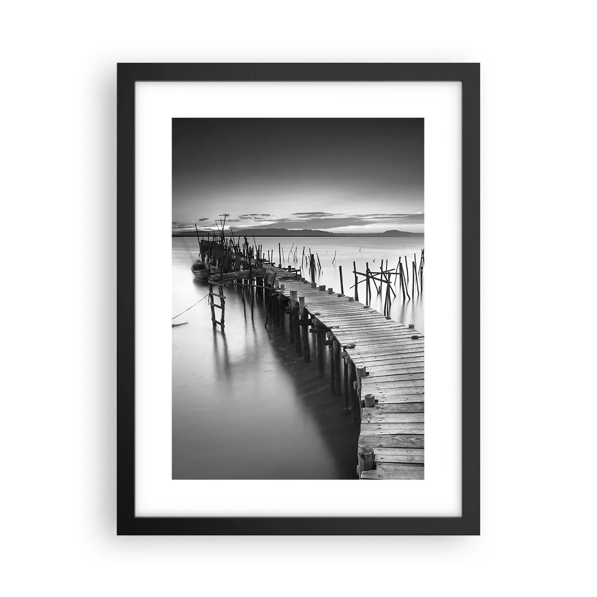 Poster in cornice nera - La pace della riva dimenticata - 30x40 cm
