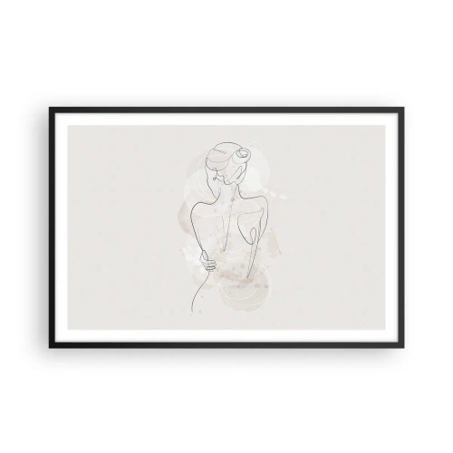 Poster in cornice nera - Come uno strumento delicato - 91x61 cm