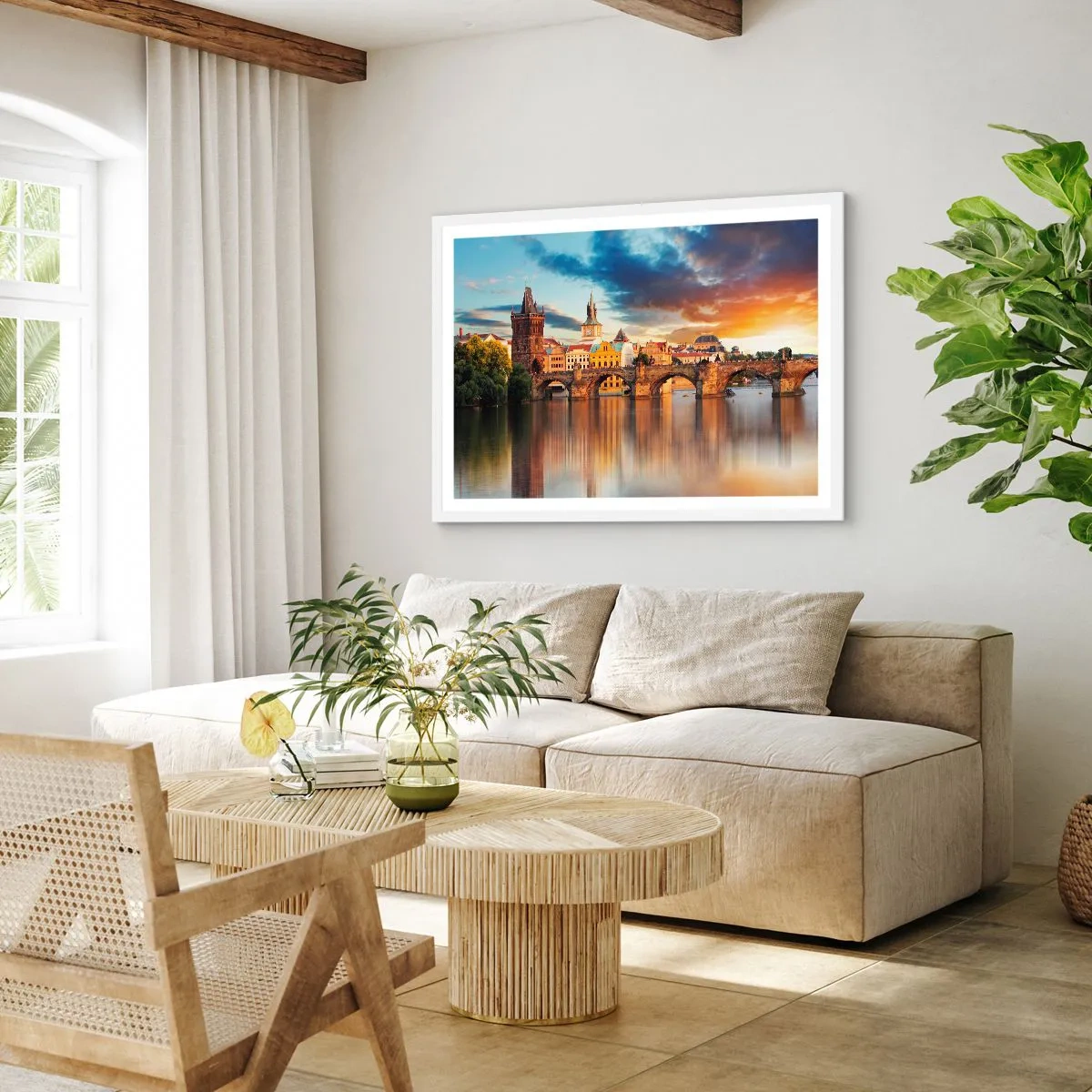 Poster in cornice bianca - Bella da secoli - 91x61 cm