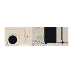 Campione di Fotomurale Premium Sand - Composizione elastica e dinamica - Geometrico, Minimalismo, Estetico - 100x30 cm