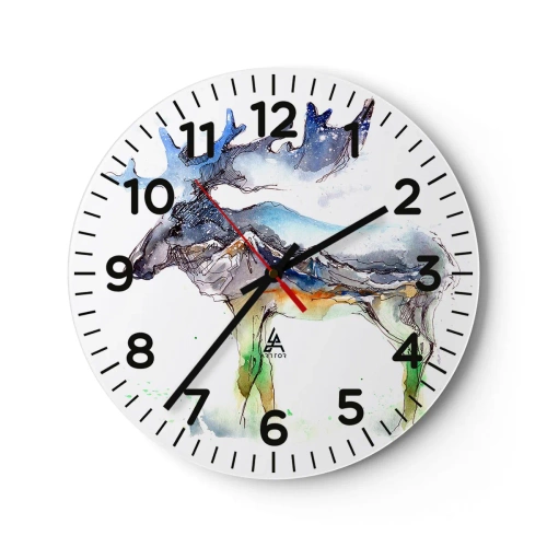 Orologio da parete - Orologio in Vetro - Il protagonista dei racconti invernali - 30x30 cm