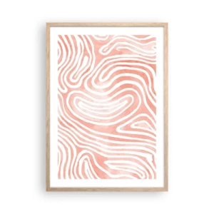 Poster in cornice rovere chiaro - Nel labirinto di corallo - 50x70 cm