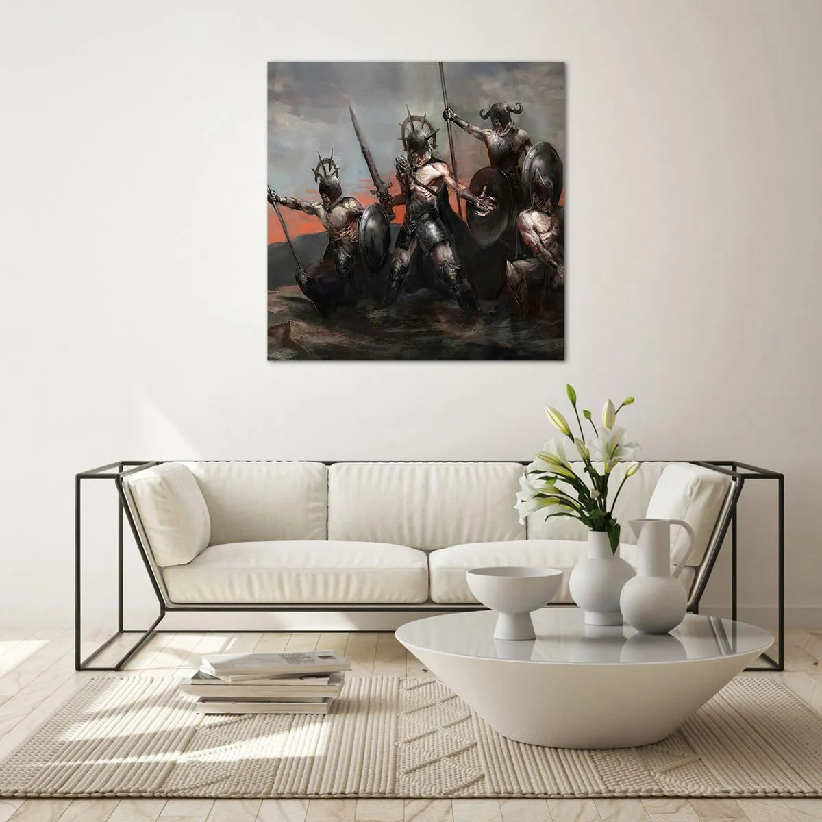 Quadro su vetro - Con lo scudo o sullo scudo - 60x60 cm