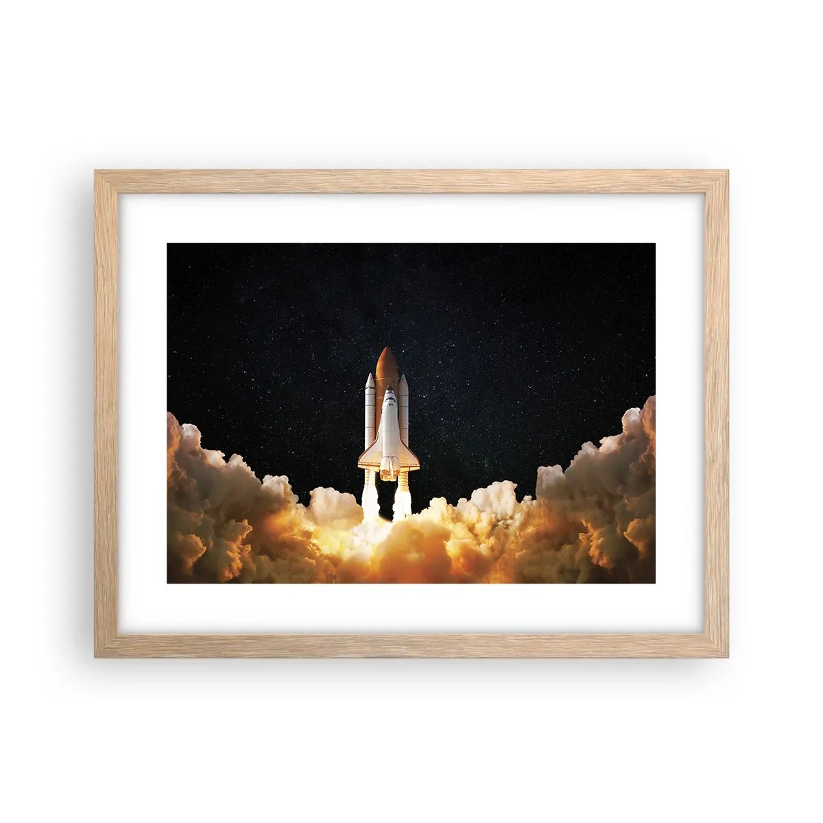 Poster in cornice rovere chiaro - Ad astra! - 40x30 cm