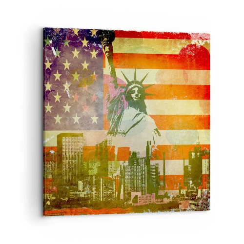 Quadro su tela - Stampe su Tela - Viva l'America! - 50x50 cm