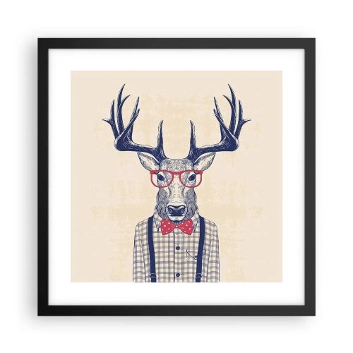 Poster in cornice nera - Divertente stravaganza - 40x40 cm