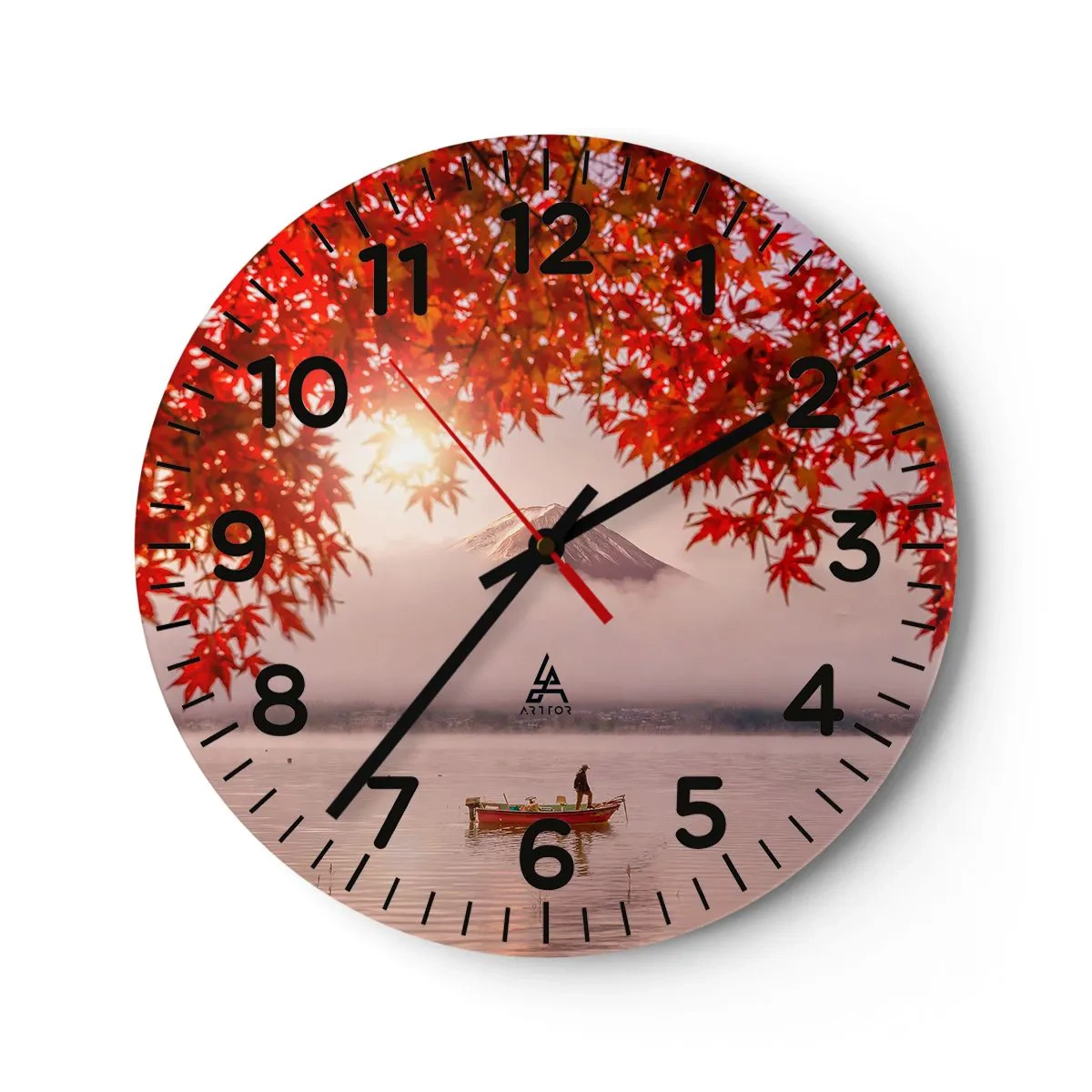 Orologio da parete - Orologio in Vetro - Nell'atmosfera del Giappone - 30x30 cm