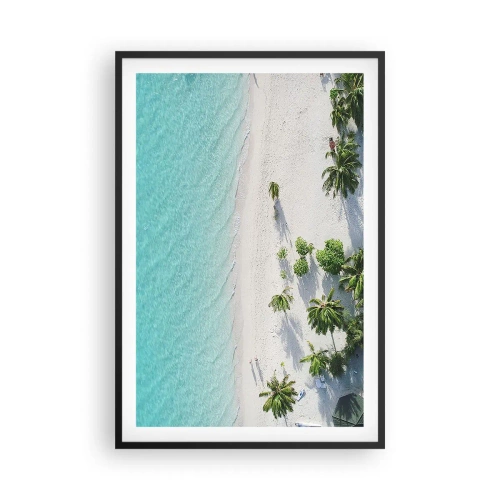 Poster in cornice nera - Vacanze in paradiso - 61x91 cm