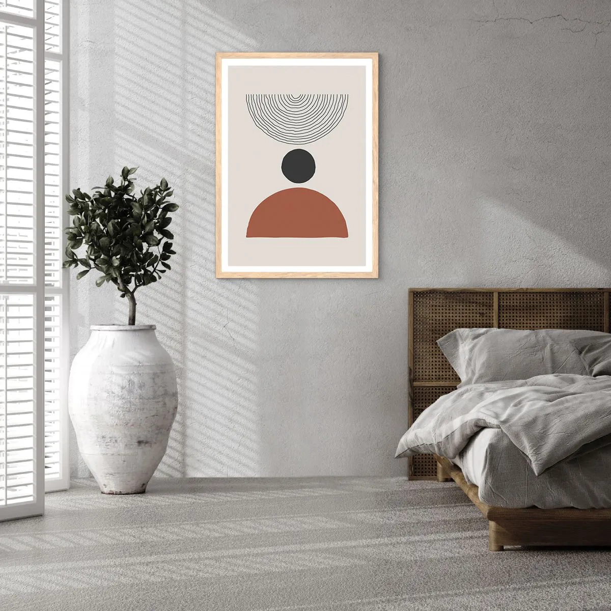 Poster in cornice rovere chiaro - Al centro dell'attenzione - 40x50 cm