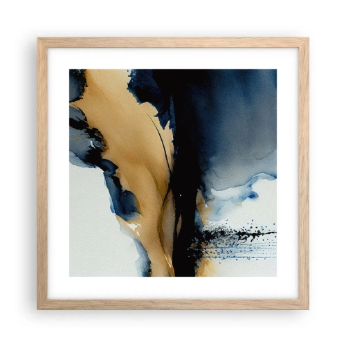 Poster in cornice rovere chiaro - Dietro la cortina - 40x40 cm