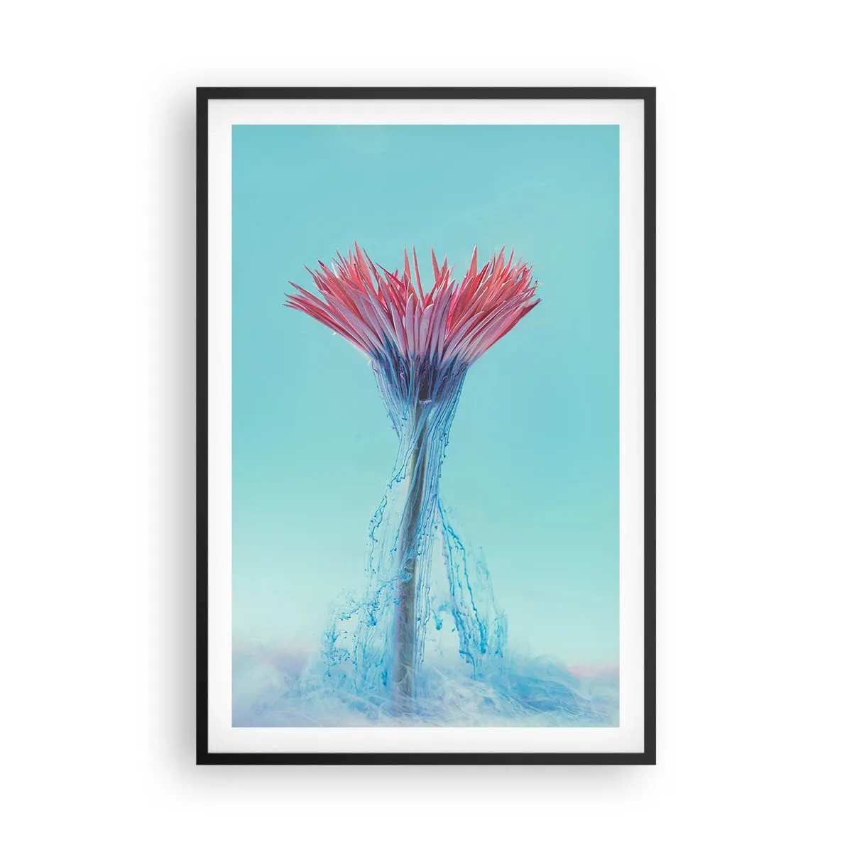 Poster in cornice nera - L'abbraccio che ravviva - 61x91 cm