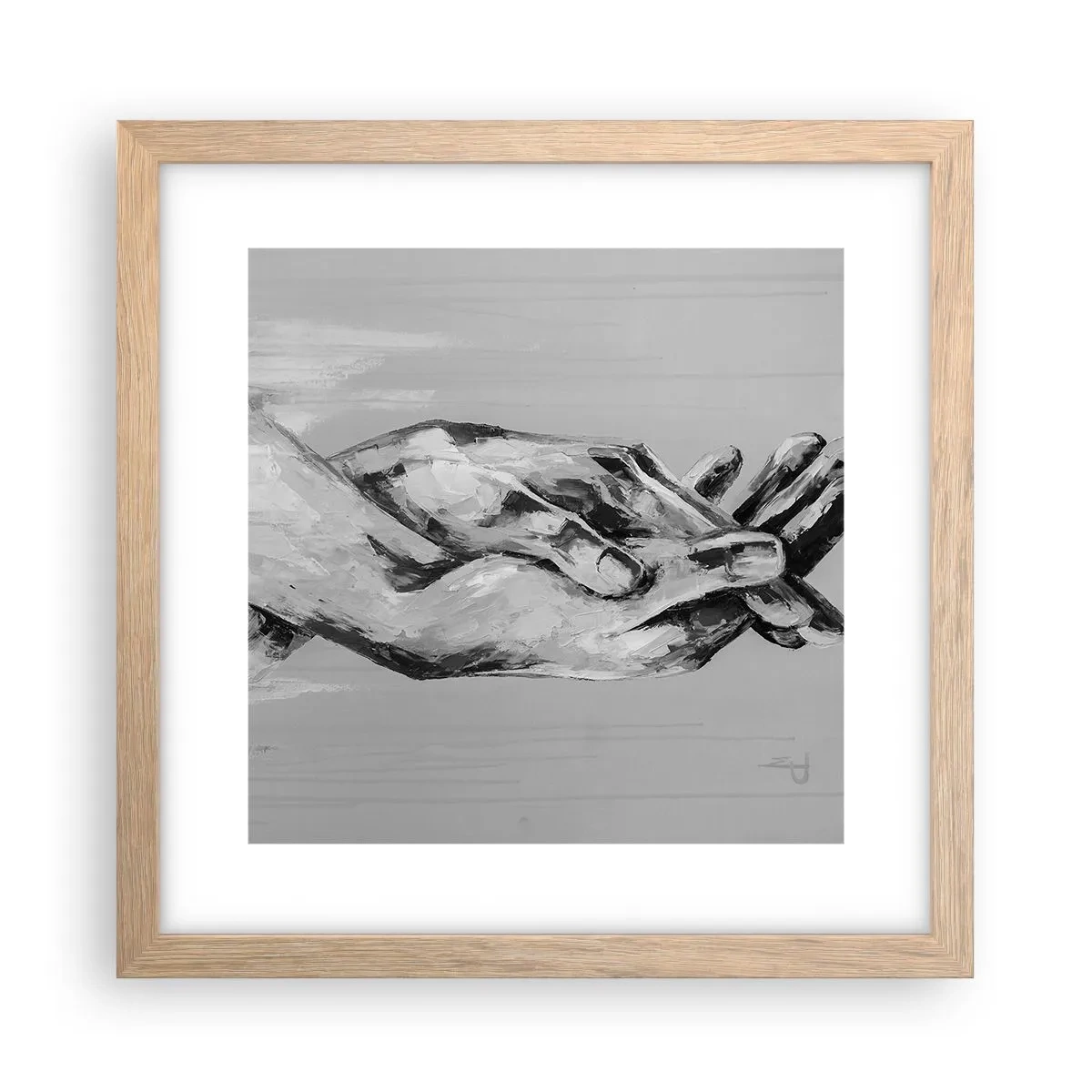 Poster in cornice rovere chiaro - Inizio... - 30x30 cm