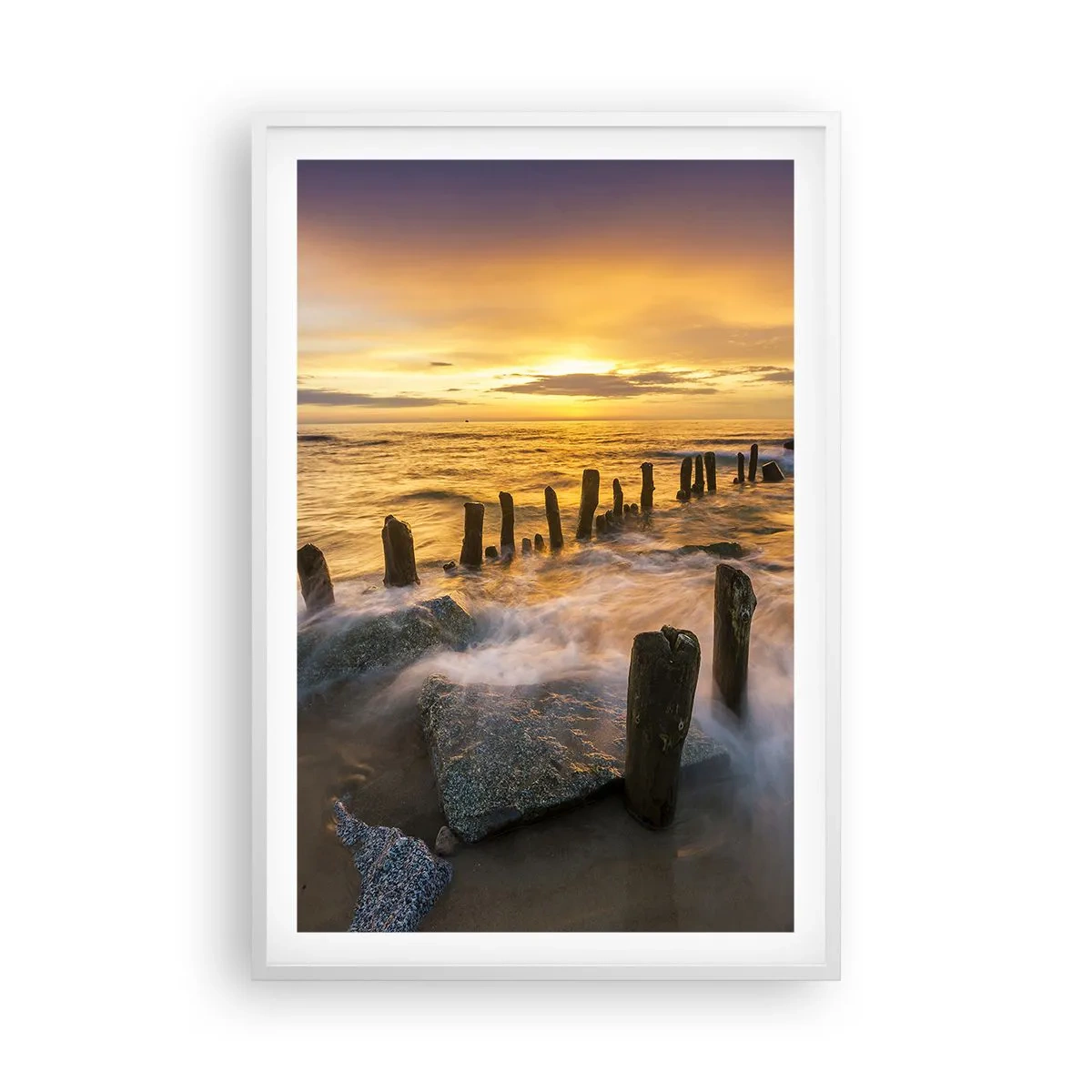 Poster in cornice bianca - La bellezza selvatica del Baltico - 61x91 cm