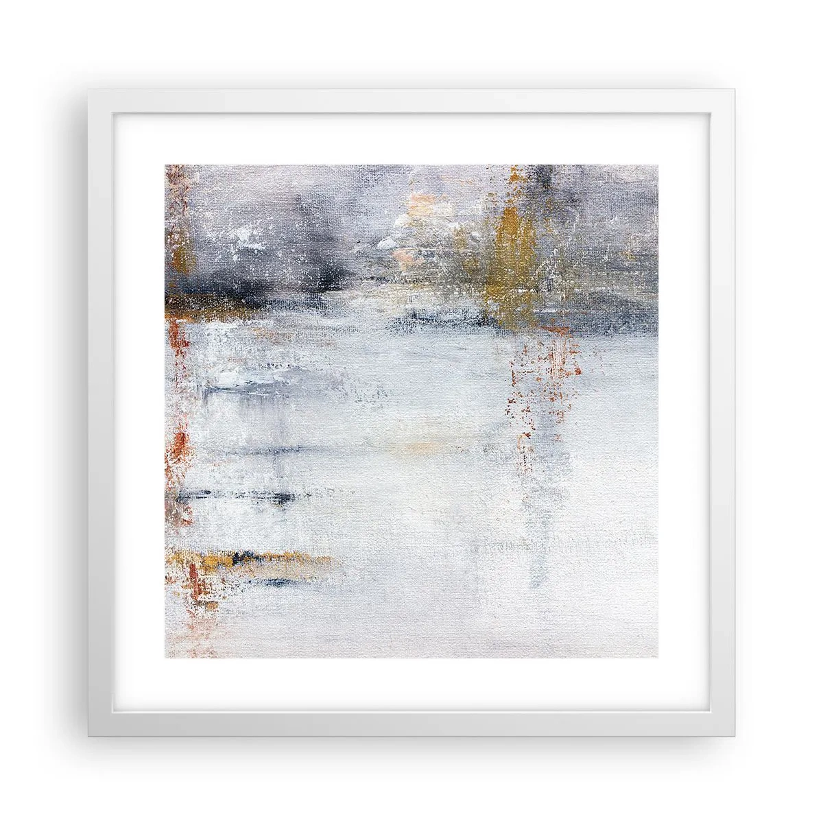 Poster in cornice bianca - Dietro la cortina d'aria - 40x40 cm