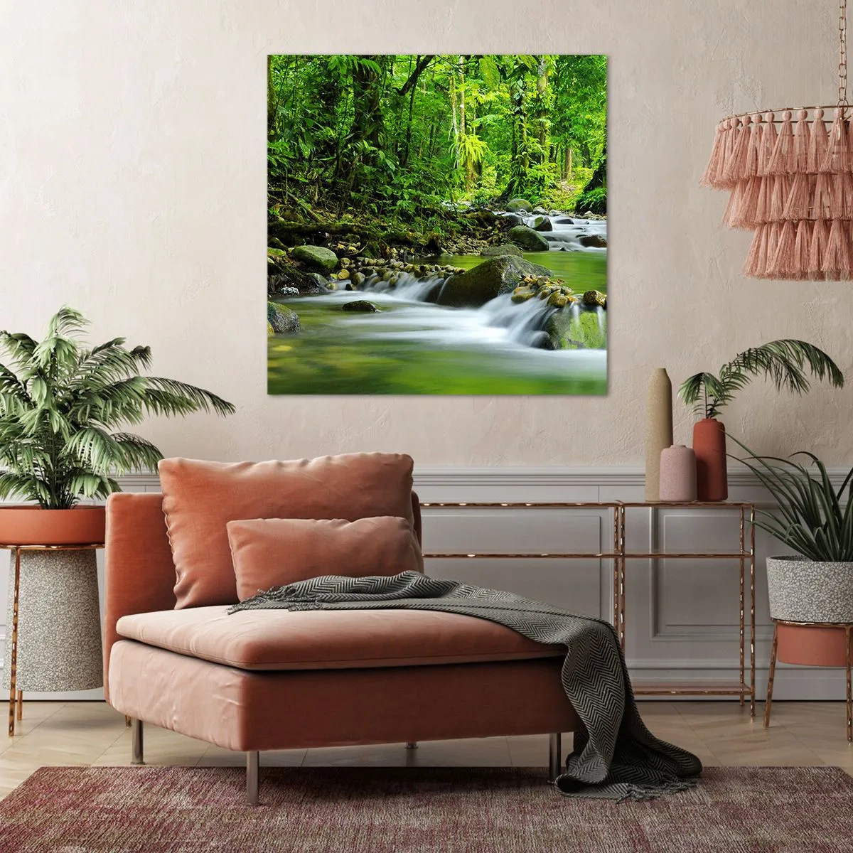 Quadro su tela - Stampe su Tela - Fluttuando in un mare di verde - 40x40 cm