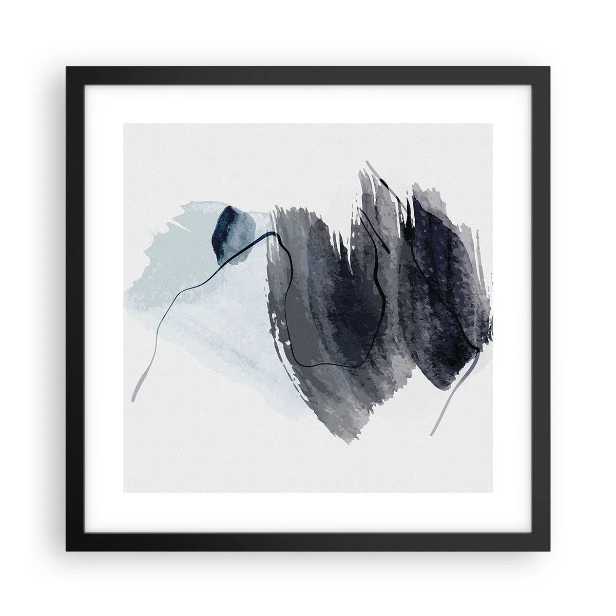 Poster in cornice nera - Intensità e movimento - 40x40 cm