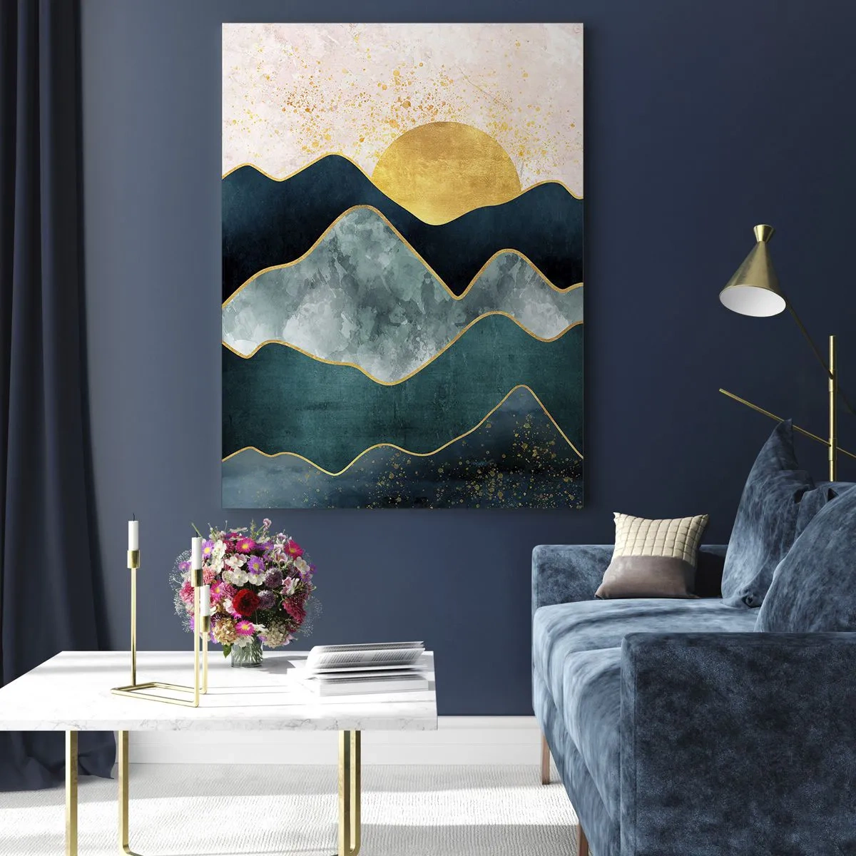 Quadro su vetro - Dopo sette monti - 80x120 cm