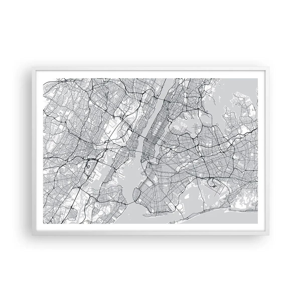 Poster in cornice bianca - Anatomia della metropoli - 100x70 cm