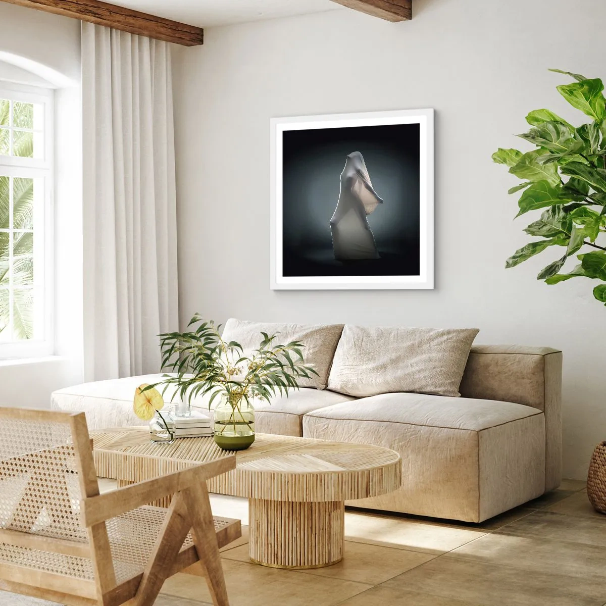 Poster in cornice bianca - Desideri nascosti - 50x50 cm