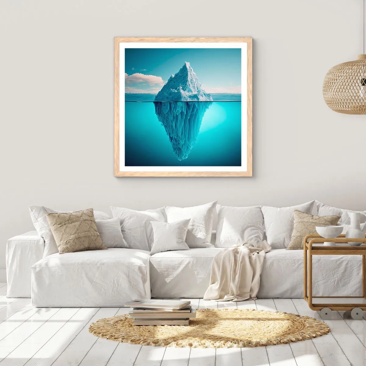 Poster in cornice rovere chiaro - Il re del ghiaccio - 60x60 cm