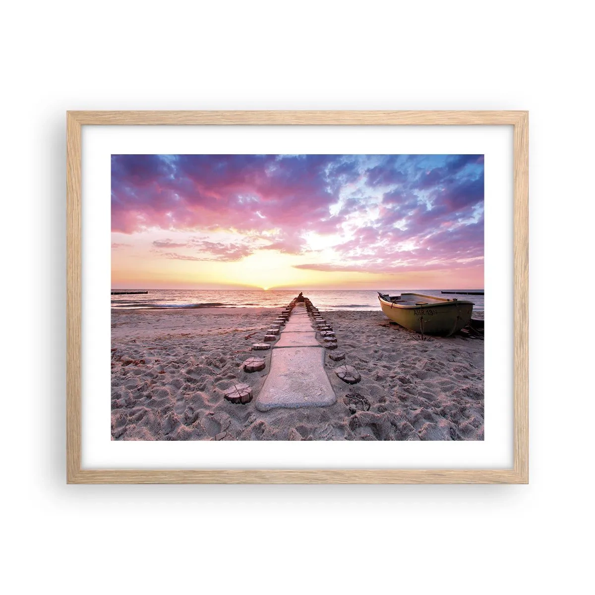 Poster in cornice rovere chiaro - Un momento profondo - 50x40 cm
