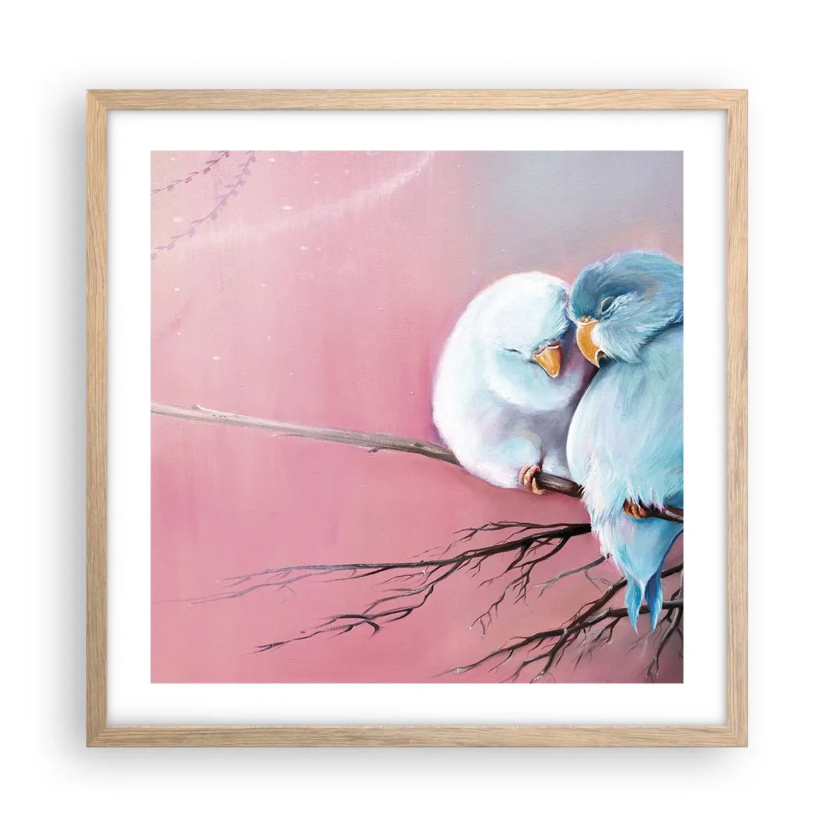 Poster in cornice rovere chiaro - Che cosa aggiungere? - 50x50 cm