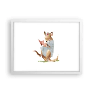 Poster in cornice bianca - Mamma, leggimi - 40x30 cm