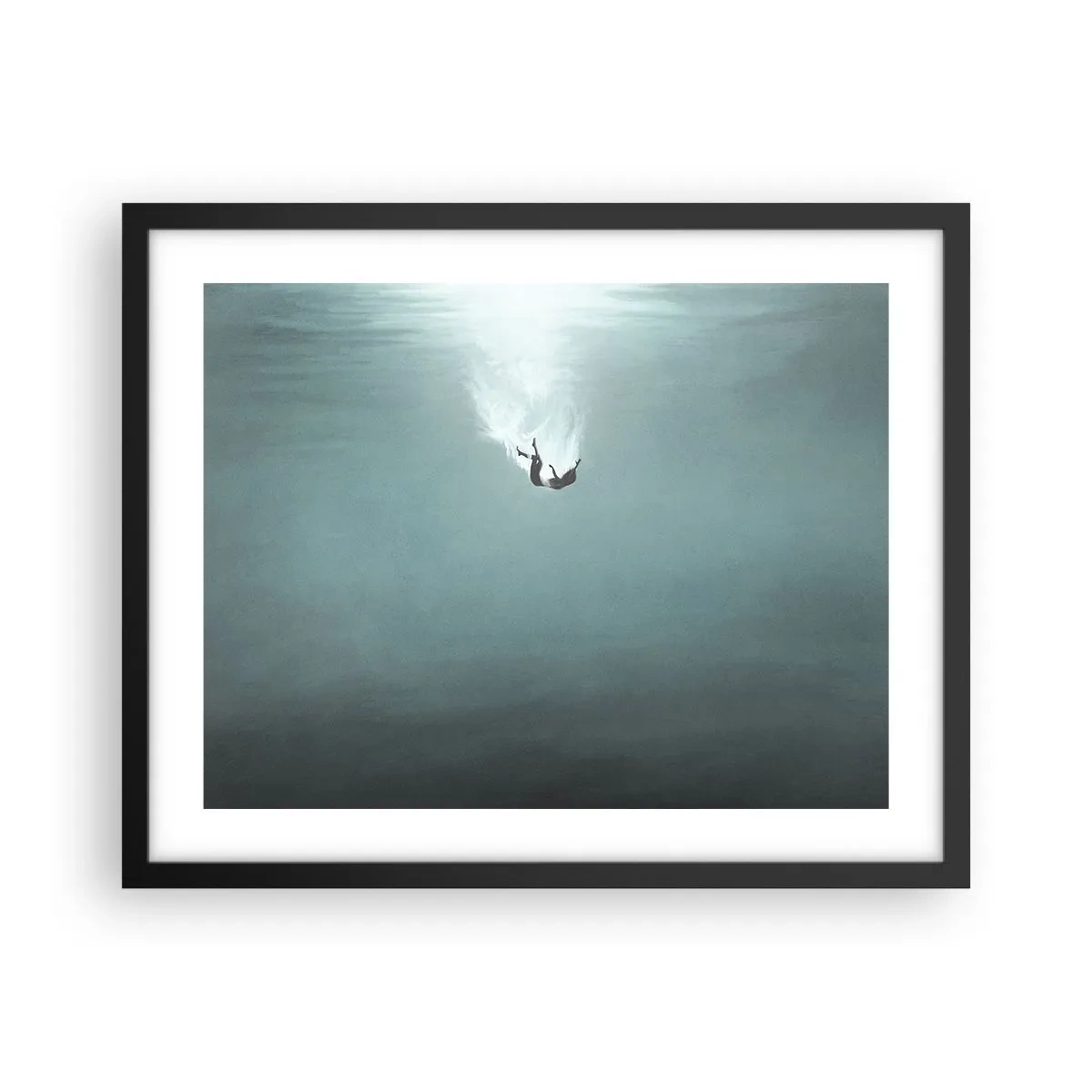 Poster in cornice nera - Nell'abbraccio dell'oceano - 50x40 cm