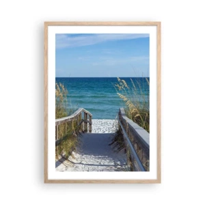 Poster in cornice rovere chiaro - Al sole, al vento - 50x70 cm