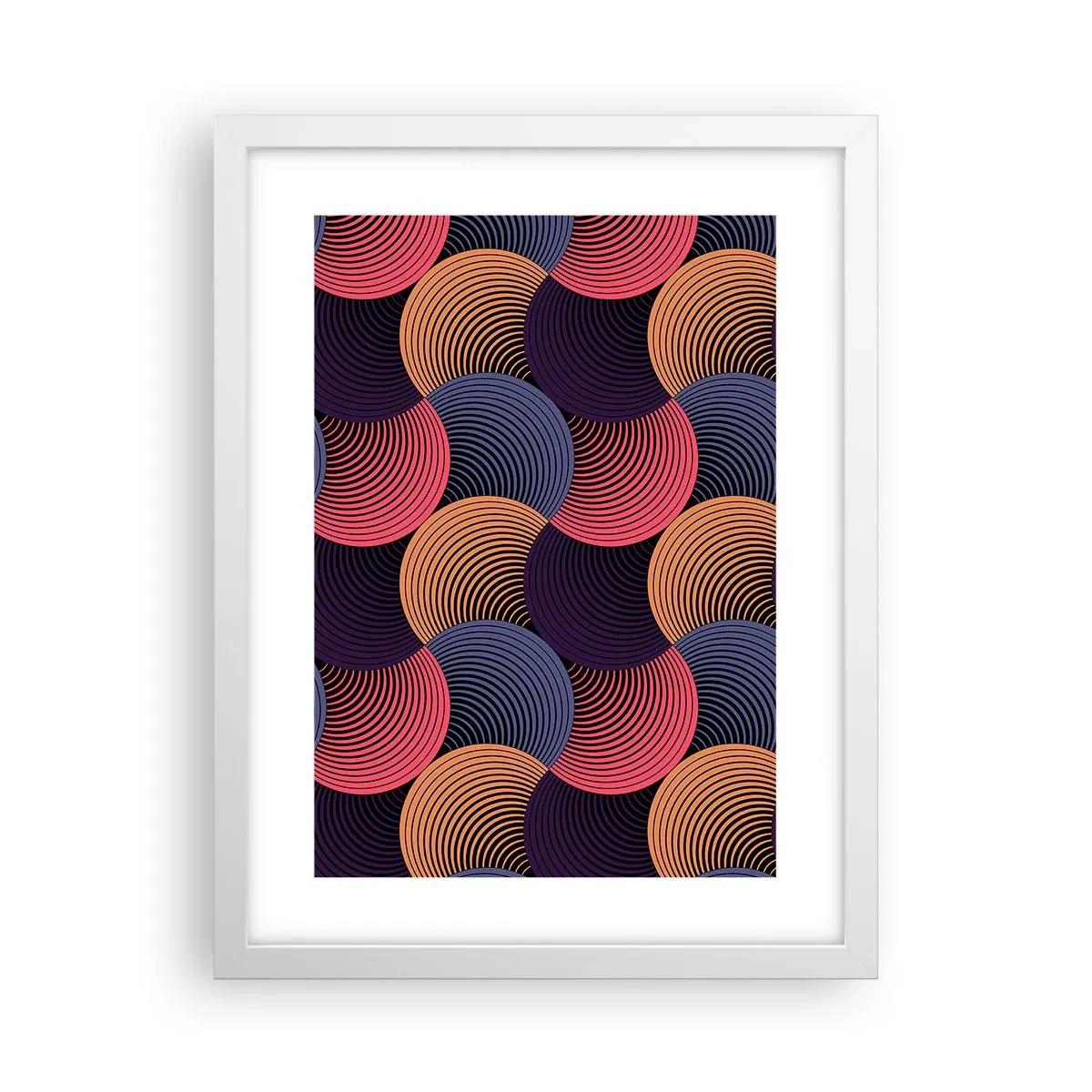 Poster in cornice bianca - Al ritmo delle sfere - 30x40 cm
